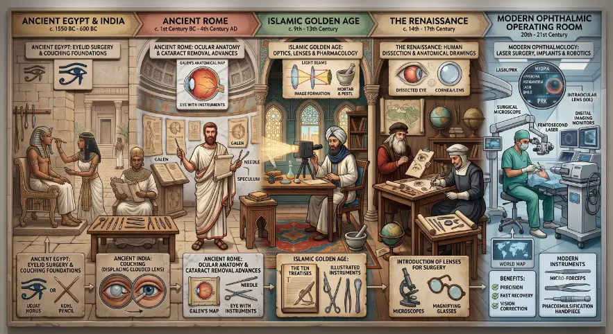 Evolution of eye surgery timeline-History of Eye Surgery 2