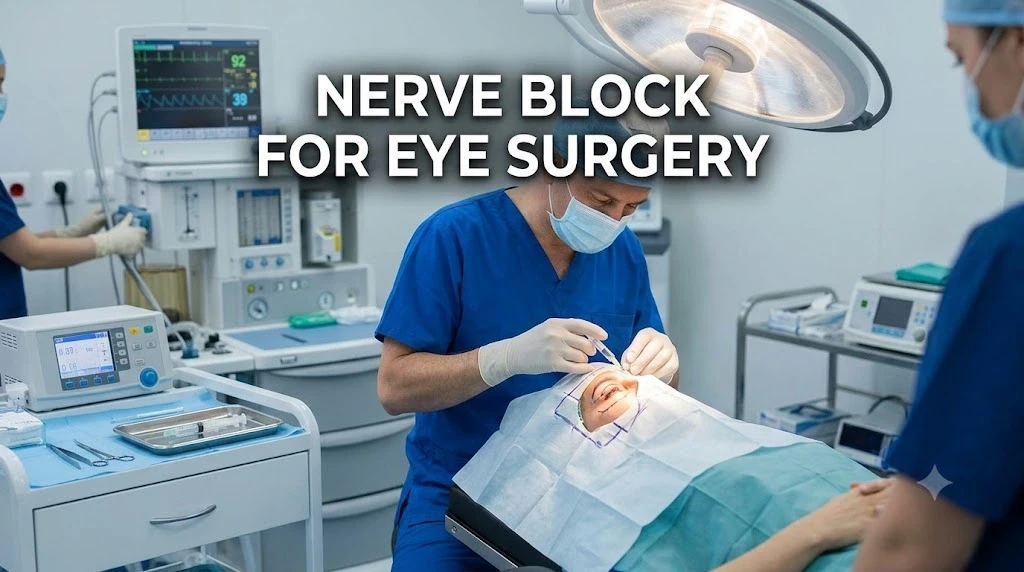 Nerve block for eye surgery