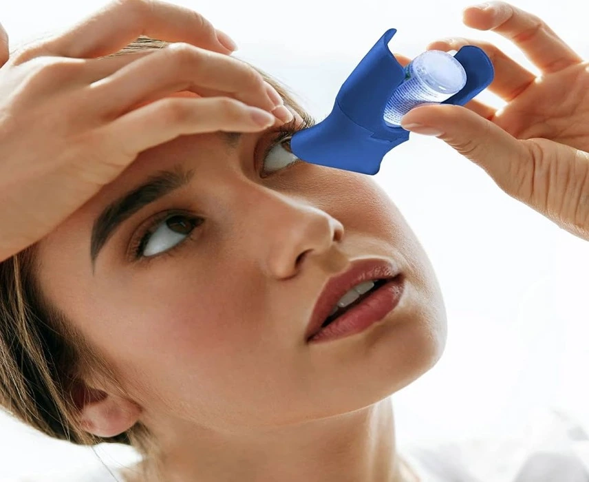taking eye drops - precautions after eye surgery 
