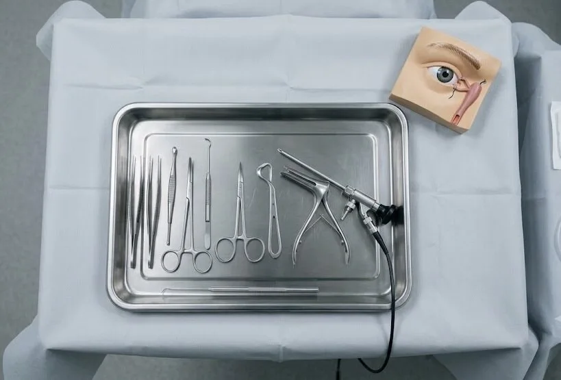 sterile surgical tray with precision ophthalmic and nasal instruments - DCR Eye Surgery - 2